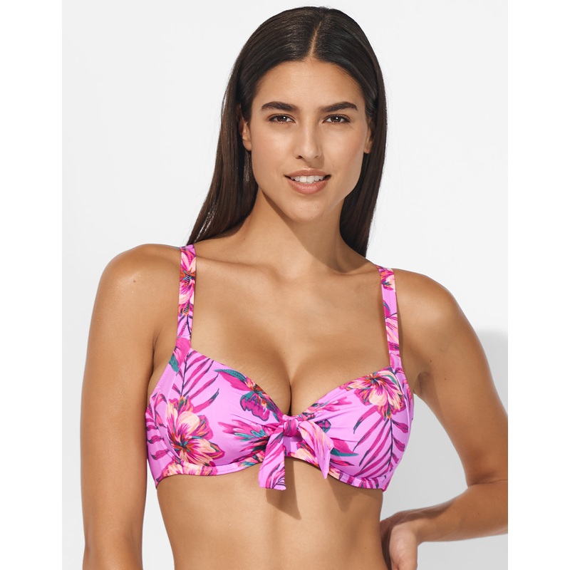 Tropic Radiance Underwired Bikini Top - Electric Pink