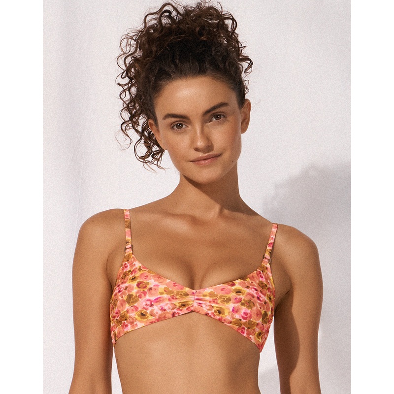 Euphoric Bloomwave Bralette Bikini Top - Sunsoaked Neons