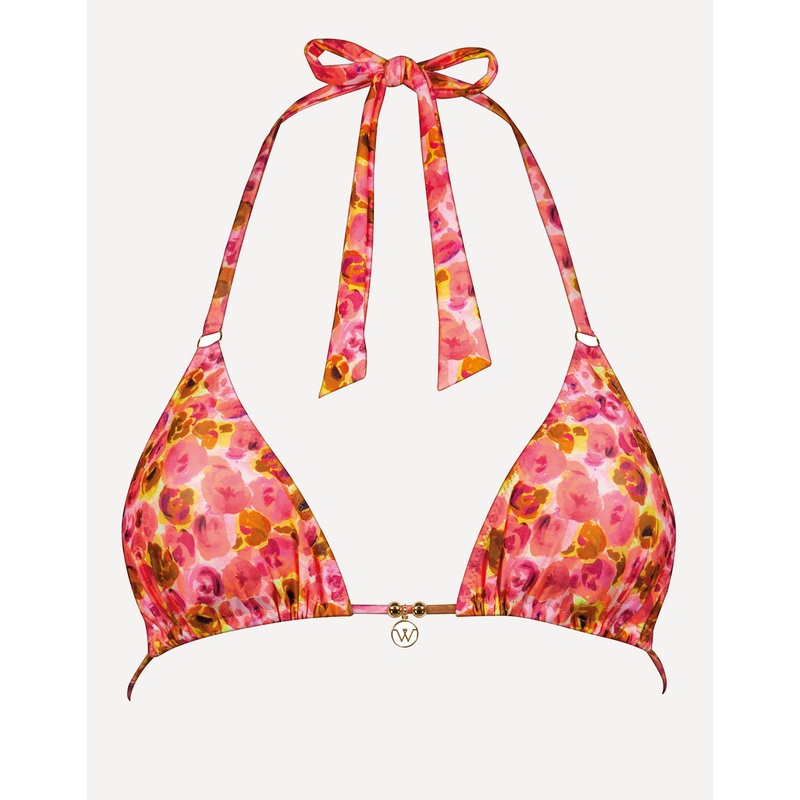 Euphoric Bloomwave Triangle Bikini Top - Sunsoaked Neons