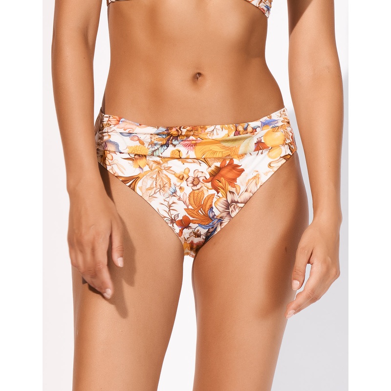 Exuberance Banded Bikini Pant - Solar