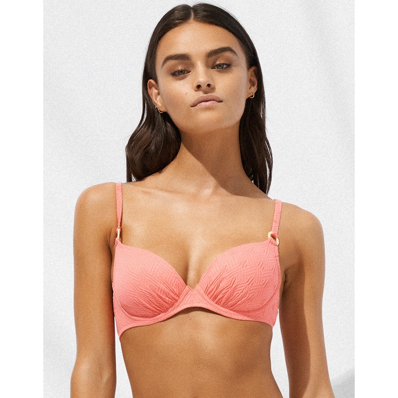 Island Nostalgia Underwired Bikini Top - Ocean Coral