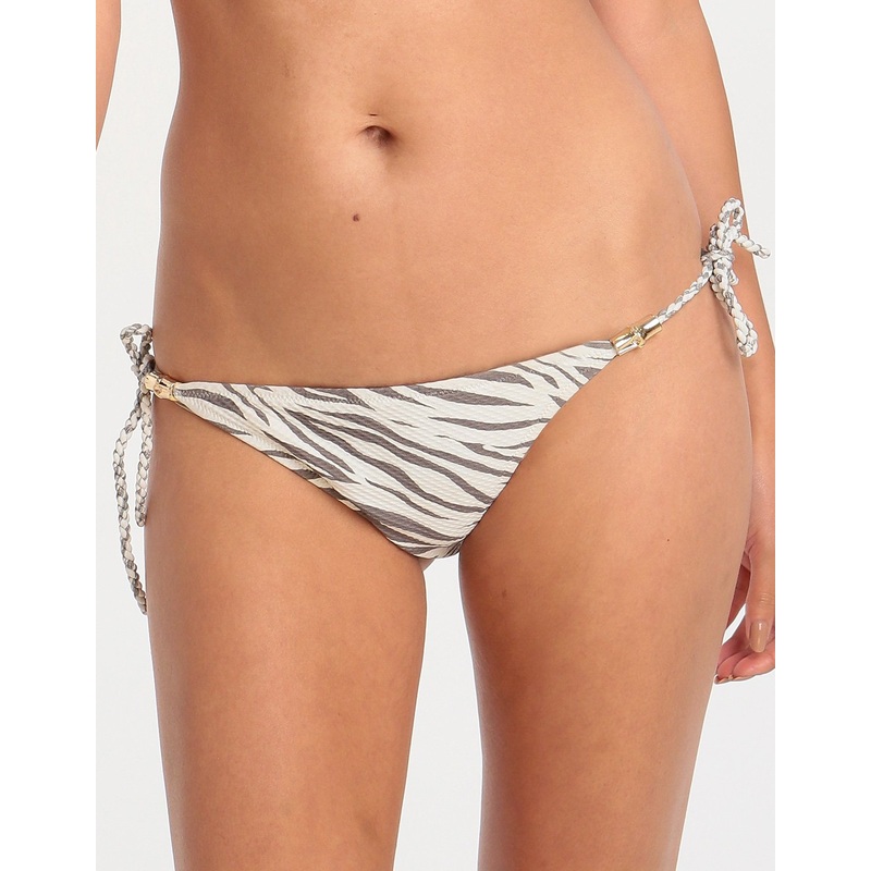 Kalahari Bamboo Rope Tie Side Bikini Bottom - Print