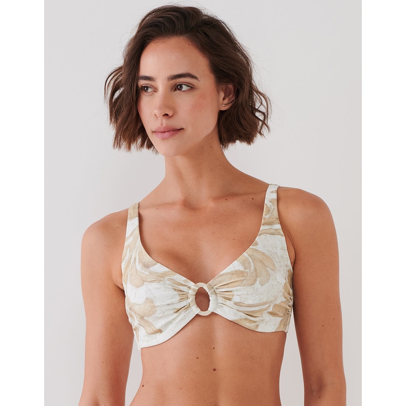 Ornation Ring Halter Bikini Top - Canvas Sand