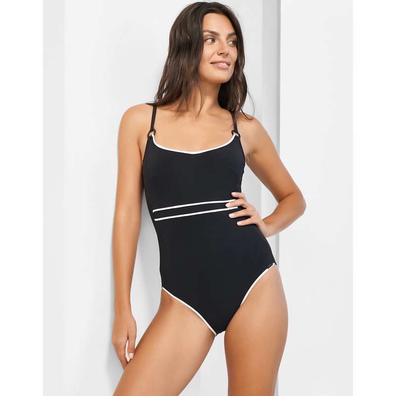 Silence Underwired Swimsuit - Black and White