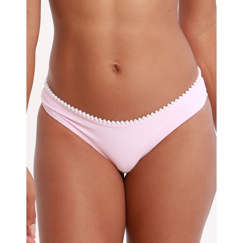 Amelia Island Pom Pom Hipster Bikini Bottom - Light Pink