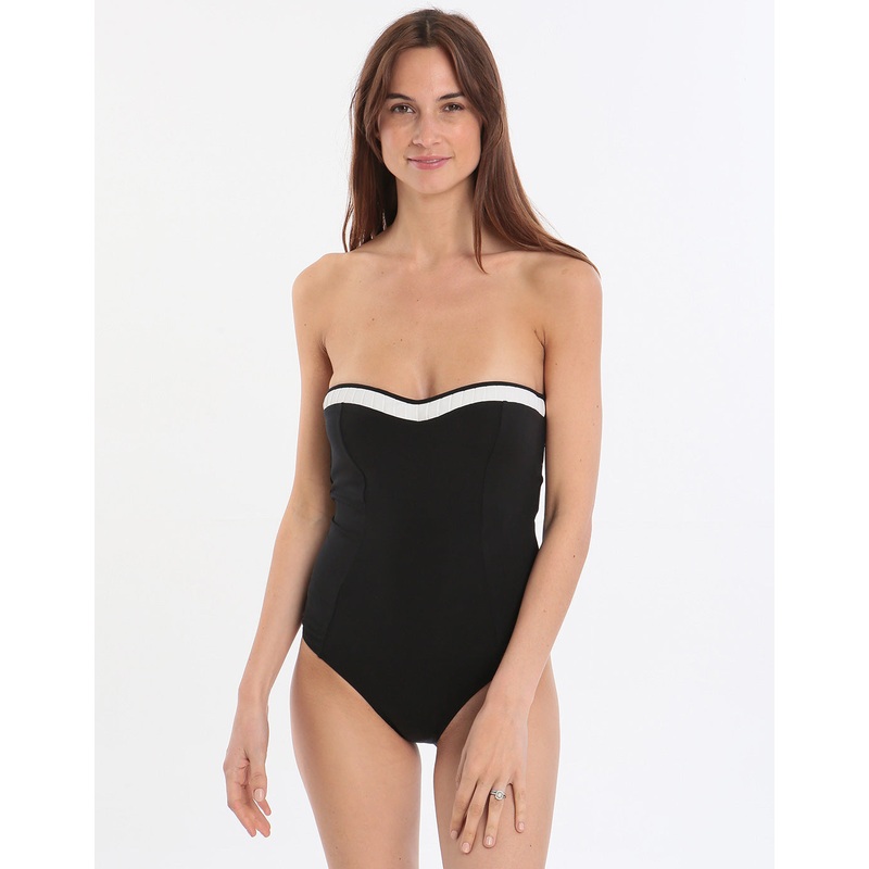 Classique Bandeau One Piece - Black White