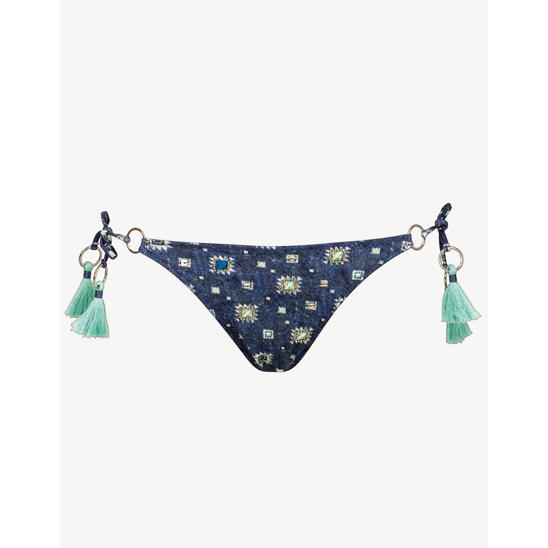 Denim Cues Ring Tie Bikini Pant