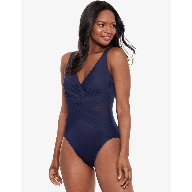 Illusionist Crossover Swimsuit - Midnight