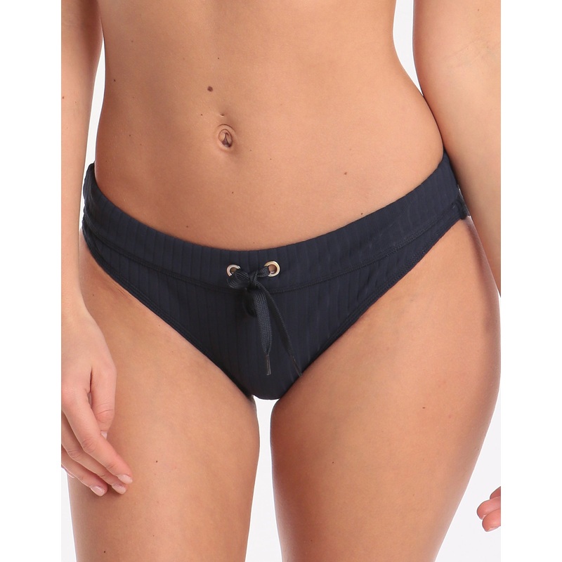 Inka Rib Banded Hipster Bikini Bottom - Indigo
