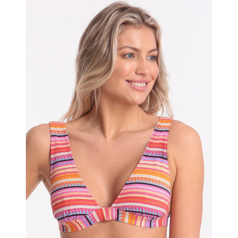 Macapa Finzo Longline Tri Bikini Top - Rose