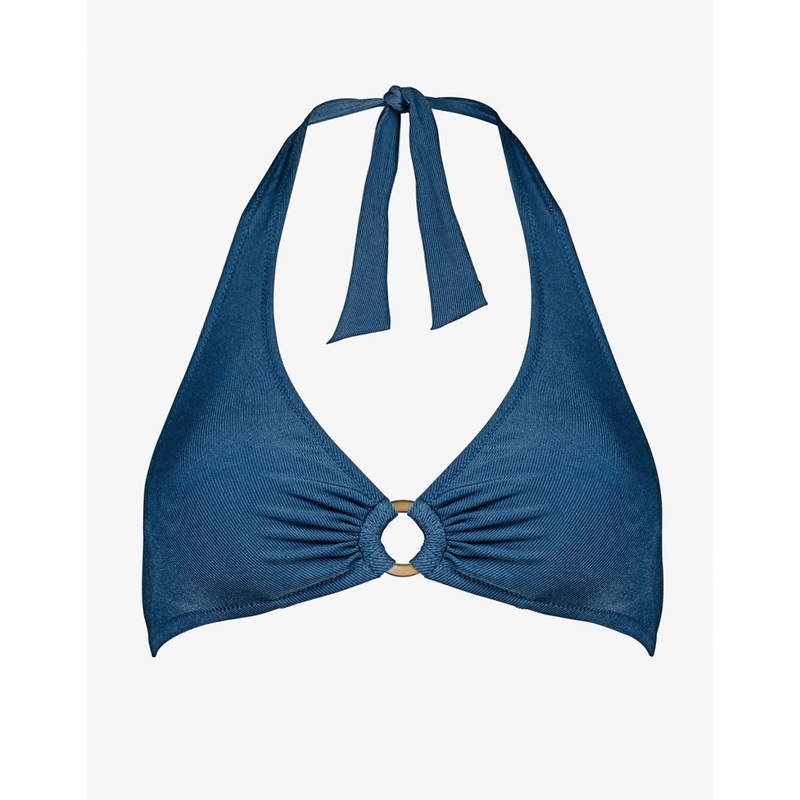 Summer Solids Halter Bikini Top - Indian Ink