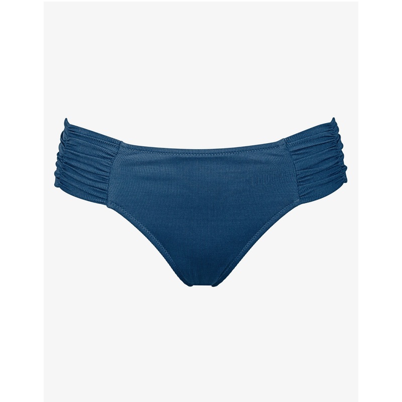 Summer Solids Ruched Side Bikini Bottom - Indian Ink