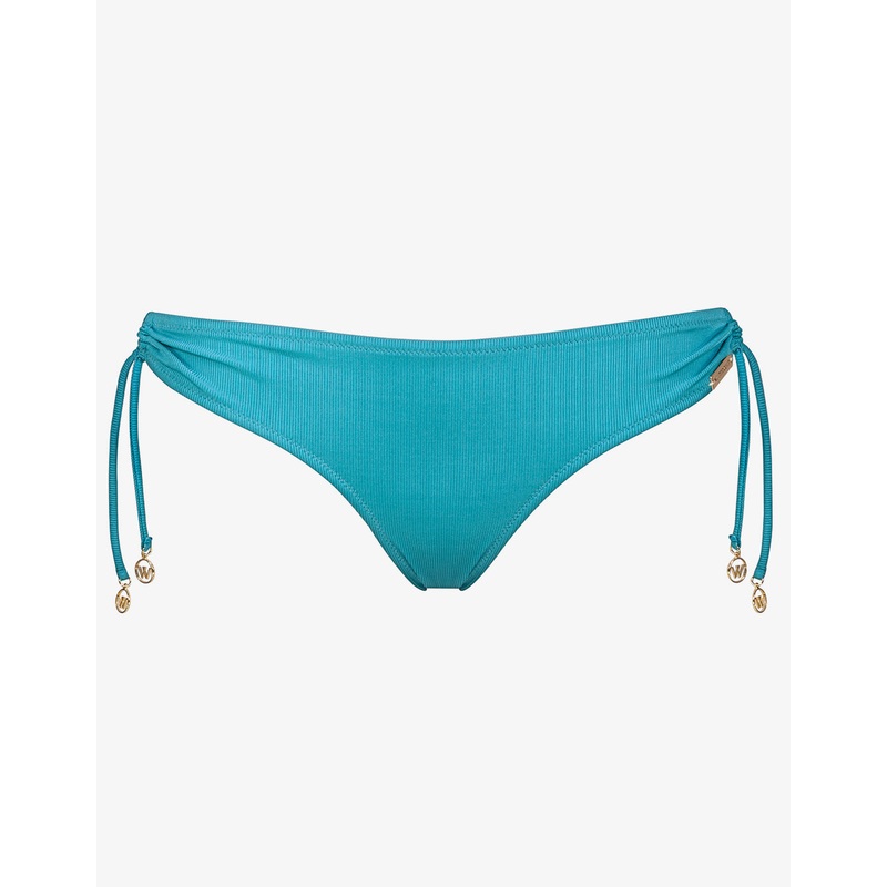 Summer Solids Tie Bikini Bottom - Aqua Beat