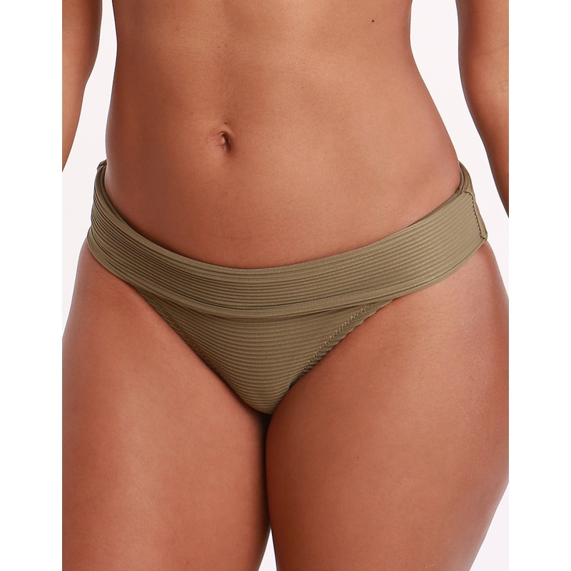 Venice Fold Over Bikini Bottom - Khaki