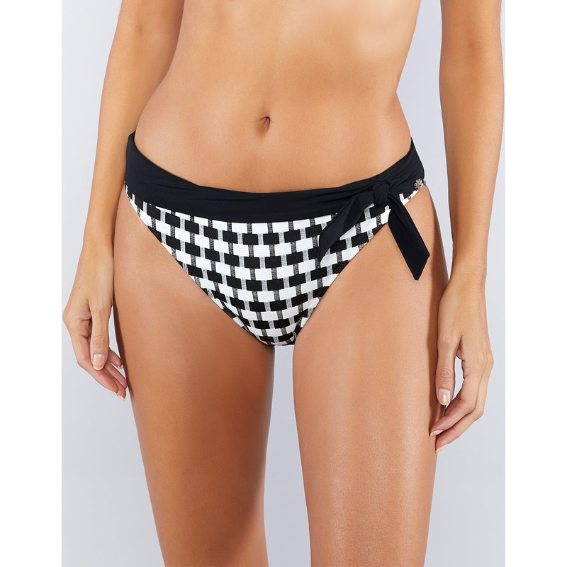 Audrey Bikini Pant - Black and White