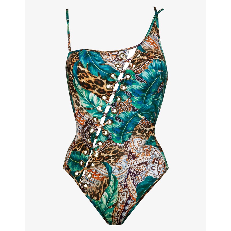 Exotica Laced One Shoulder Swimsuit
