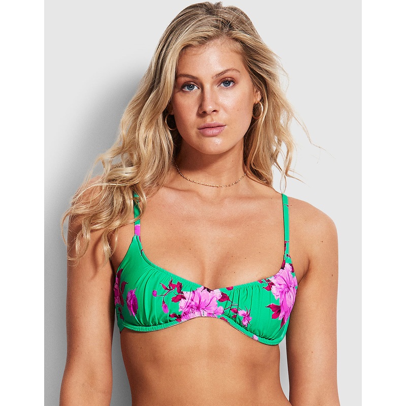 Full Bloom Sweetheart Underwire Bikini Top - Jade