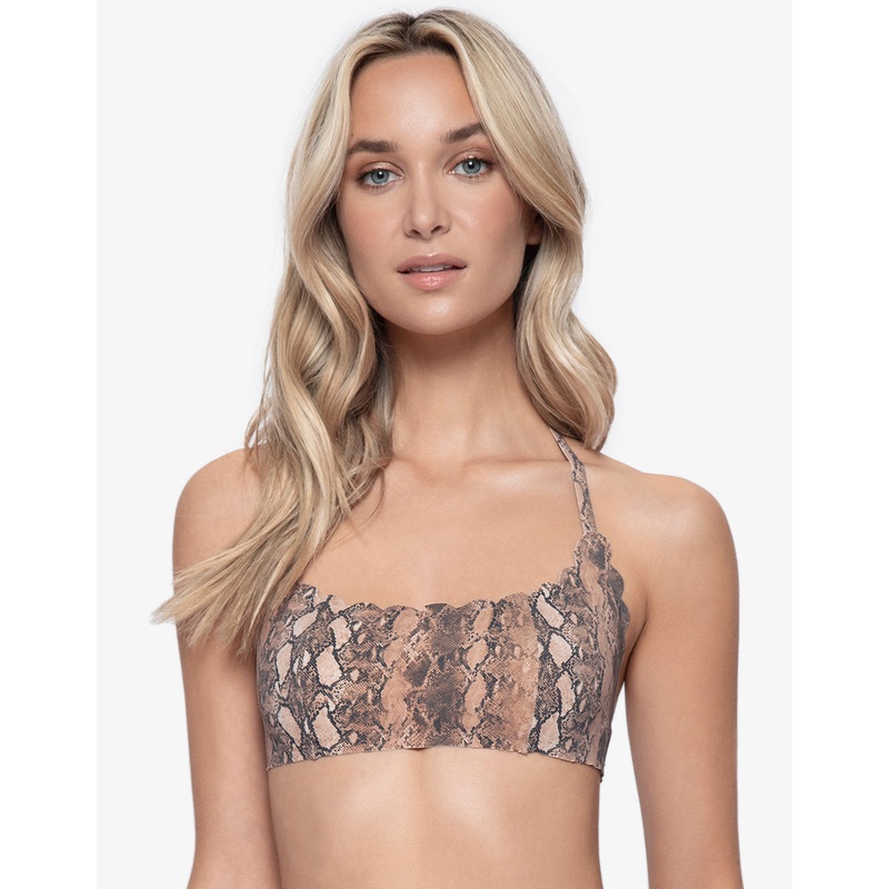 KaaReversible Seamless Wave Bikini Top - Animal