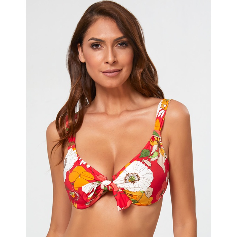 Lilia Underwire Bikini Top - Red