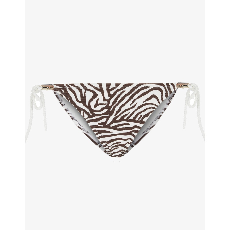 Namibia Rope Tie Side Pant - Brown/White