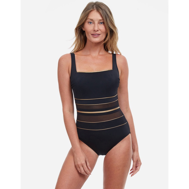 Onyx Square Neck Swimsuit - Black