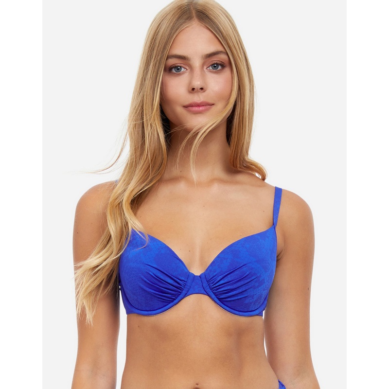 Profile Under My Skin Underwired D Cup Bikini Top - Royal Blue