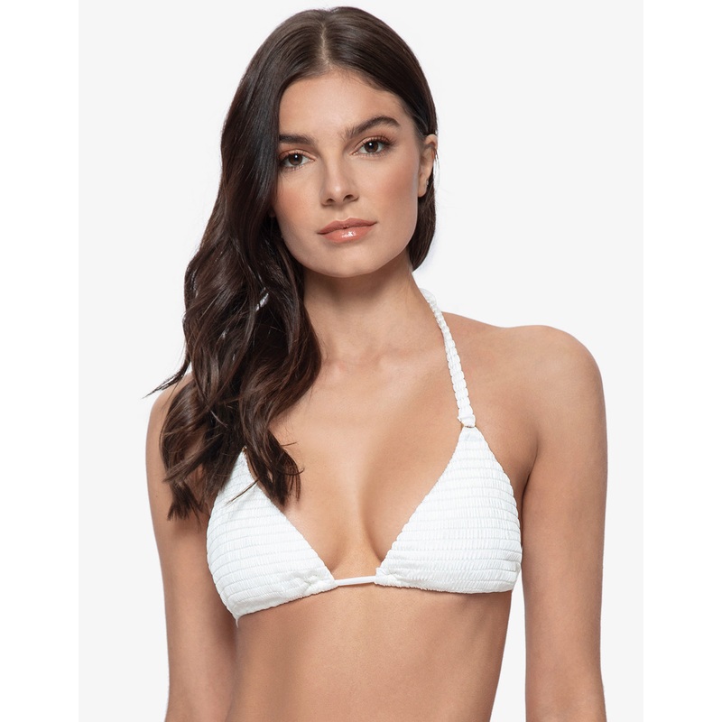 Pure Detail Tri Bikini Top - White