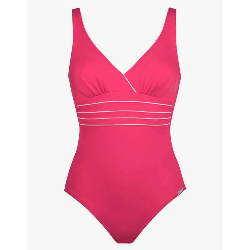 Pure Lines Swimsuit - Pink White