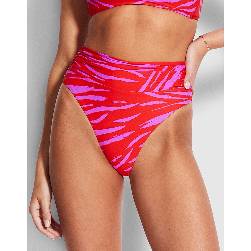 Skin Deep Roll Top Rio Bikini Pant - Mandarin Red