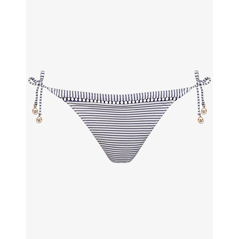 Strawberry Kiss Brazilian Pant - White Night Blue