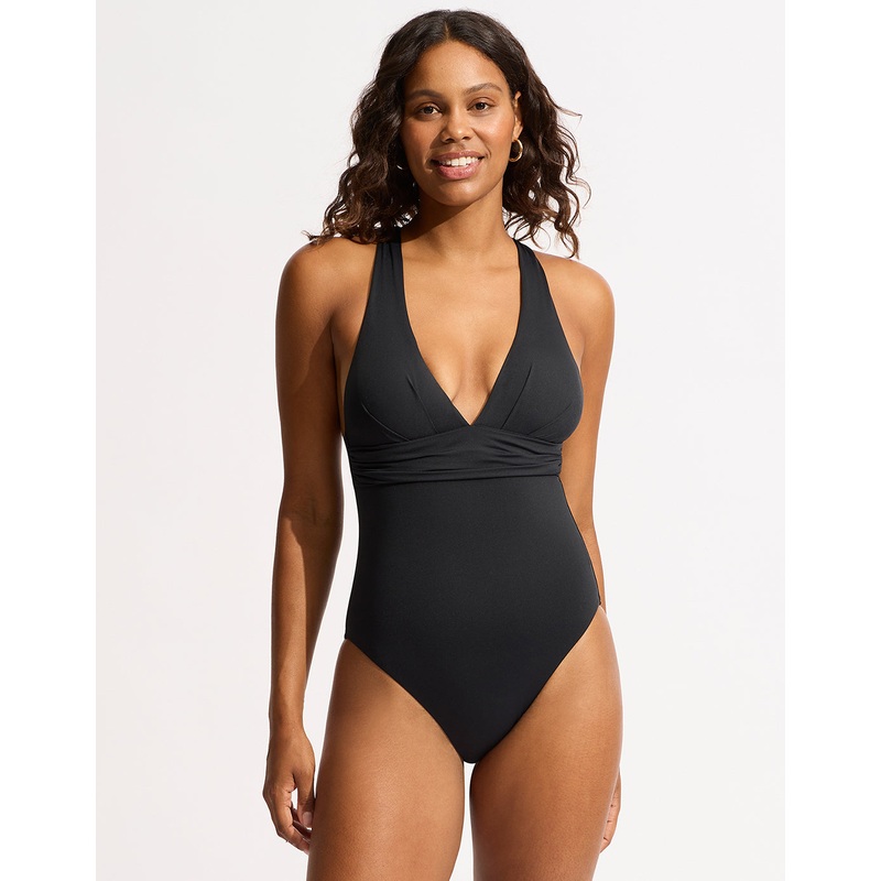 Collective Cross Back Swimsuit - Black