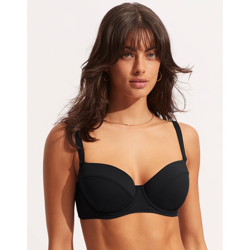 Collective DD Cup Underwire Bikini Top - Black