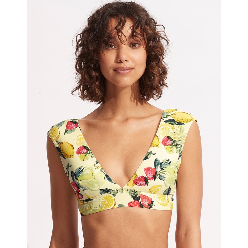 Lemoncello Cap Sleeve Bikini Top - Lemoncello