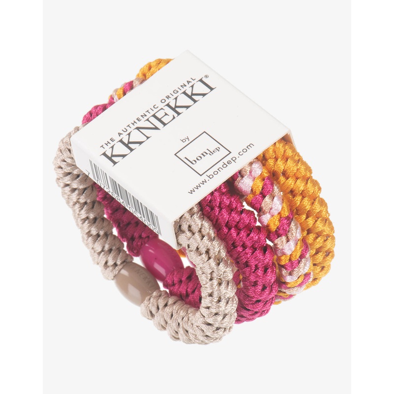 Original Hair Tie Bundle -Ivory, Pink and Golden Yellow