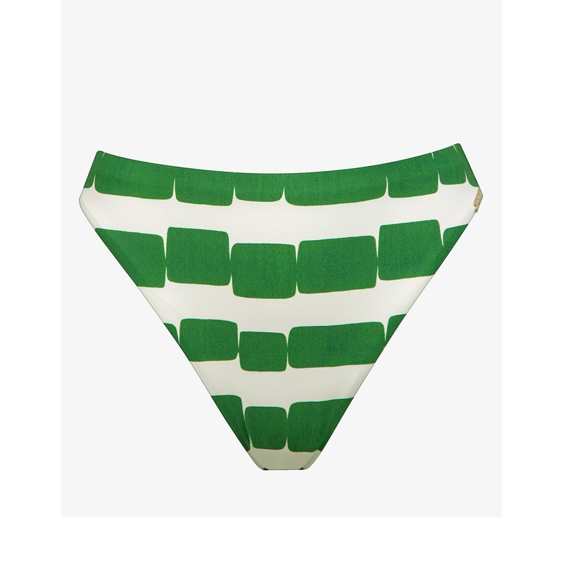 Radiance Bikini Pant - White and Clover
