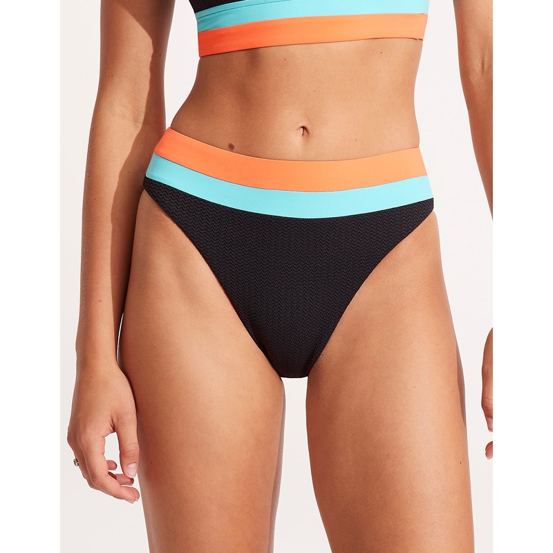 Slice of Splice High Rise Bikini Pant - Black
