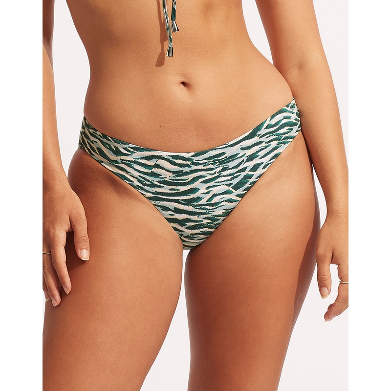 Wild at Heart High Cut Rio Bikini Pant - Evergreen