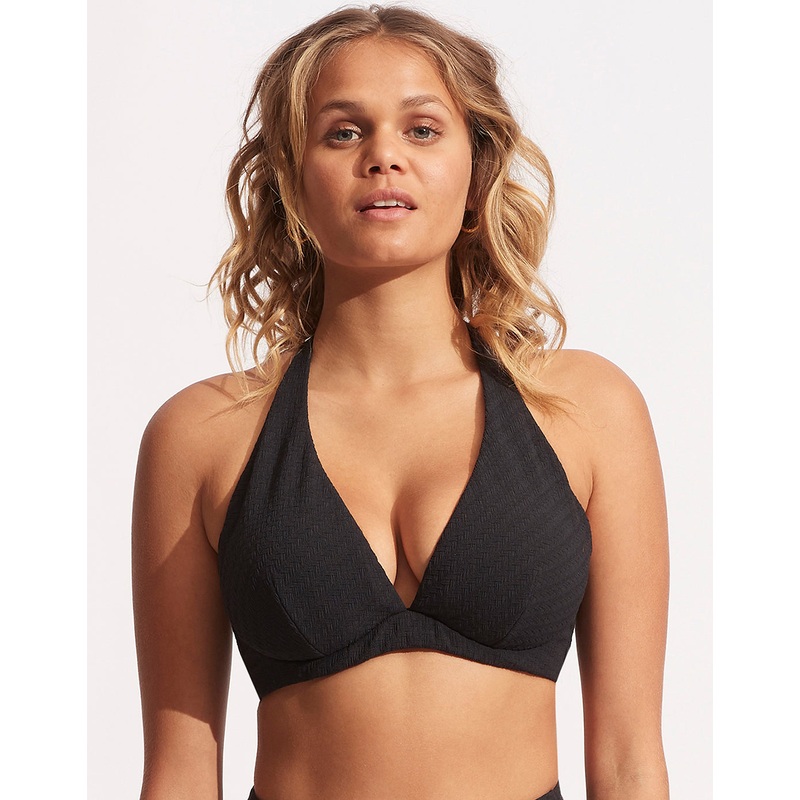 Willow DD Fixed Tri Bikini Top - Black