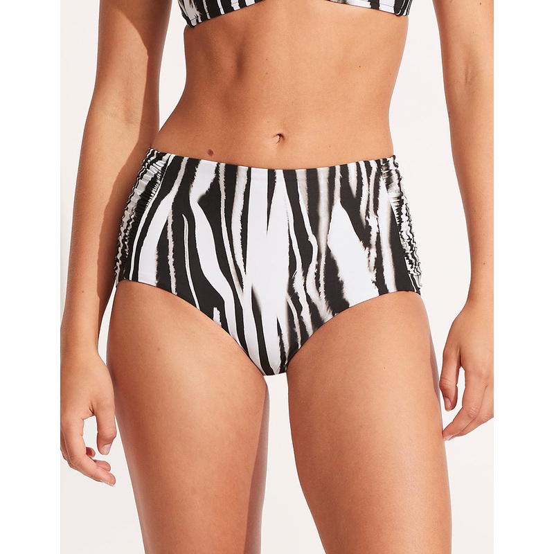 Zahara Ruched Side High Waisted Bikini Pant