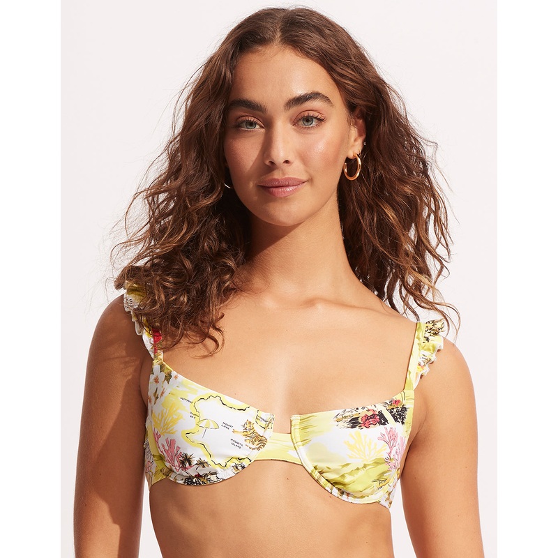 Coast to Coast Underwire Bra Bikini Top - Wild Lime