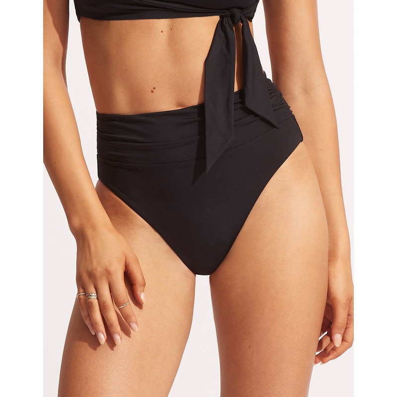 Collective High Cut Rio Bikini Pant - Black