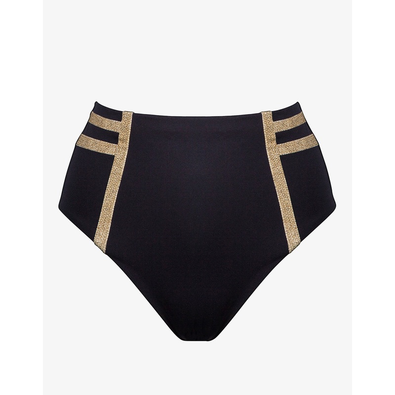 Construction High Waist Bikini Pant - Black