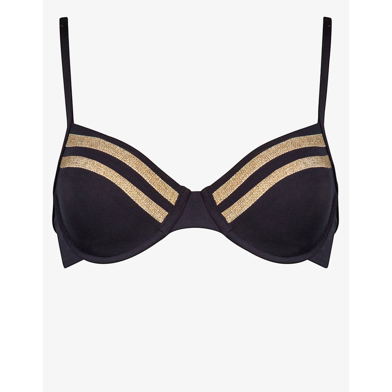 Construction Underwired Bikini Top - Black