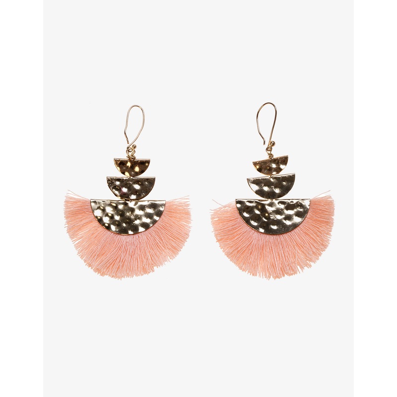 Fan Earrings - Pink