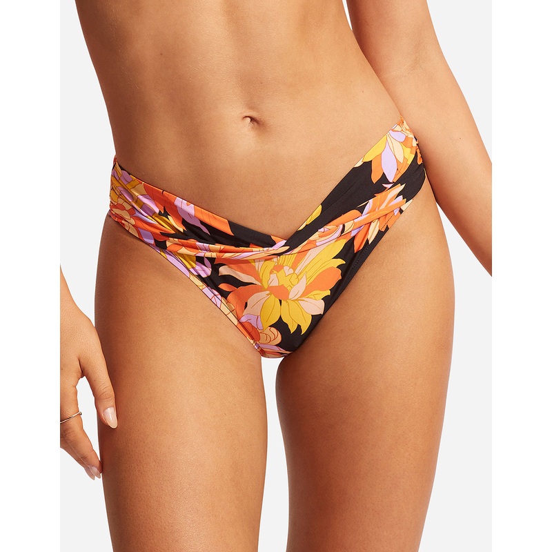Palm Springs Twist Band Hipster Bikini Pant - Black