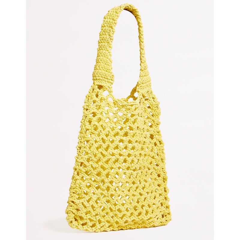Plaited Rope Tote Bag - Celery