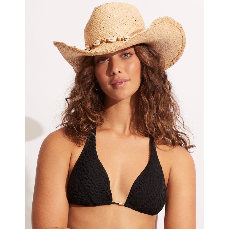 Raffia Cowgirl Hat - Natural