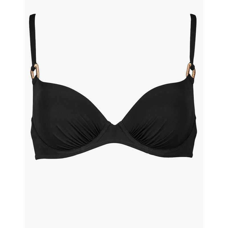 Sailor Luxe Moulded Underwired Bikini Top - Black