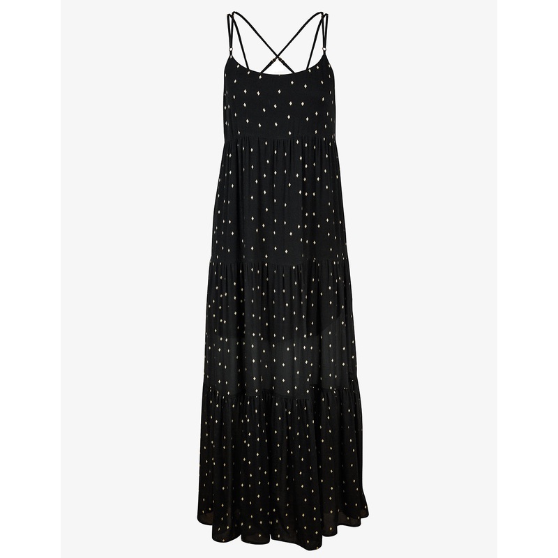 Soul Spots Strappy Maxi Dress - Black
