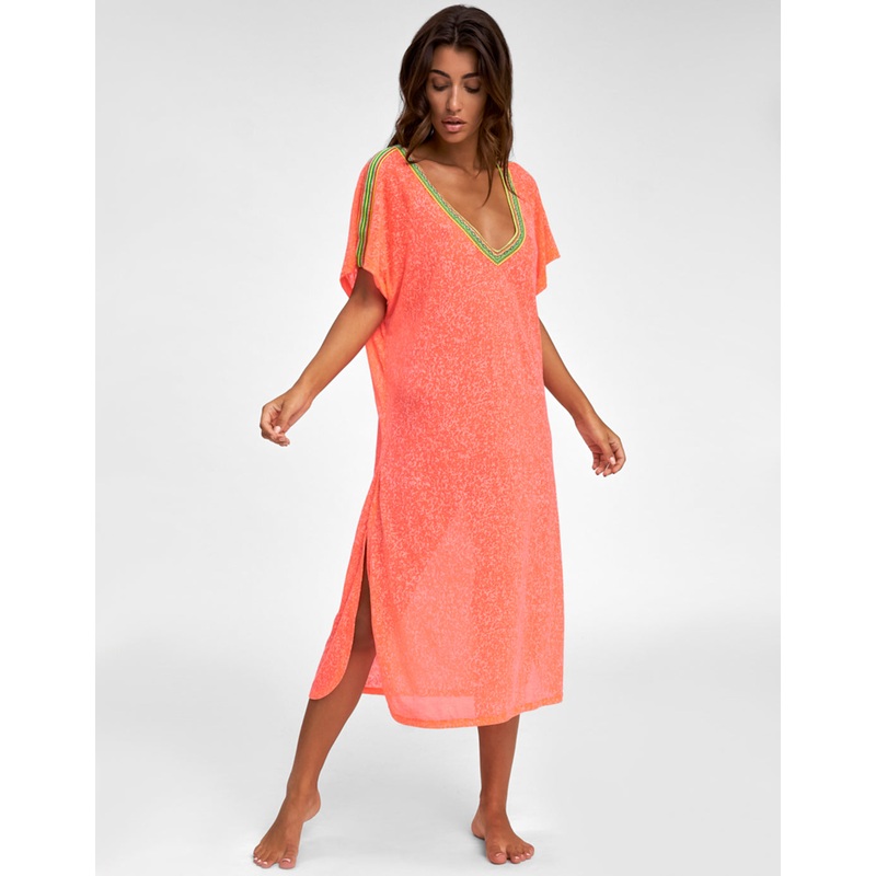 V Back Dress - Watermelon